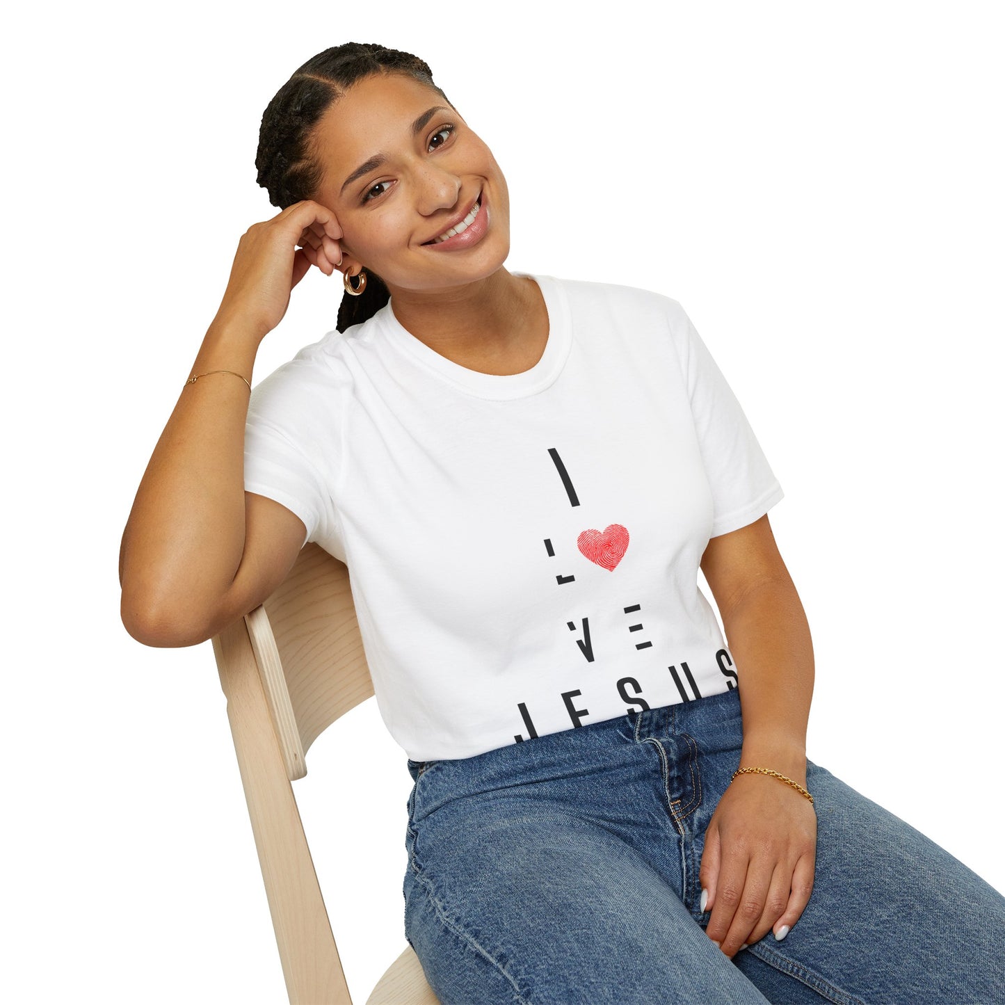 I Love Jesus Unisex Softstyle T-Shirt – Faith-Based Apparel for Everyday Wear