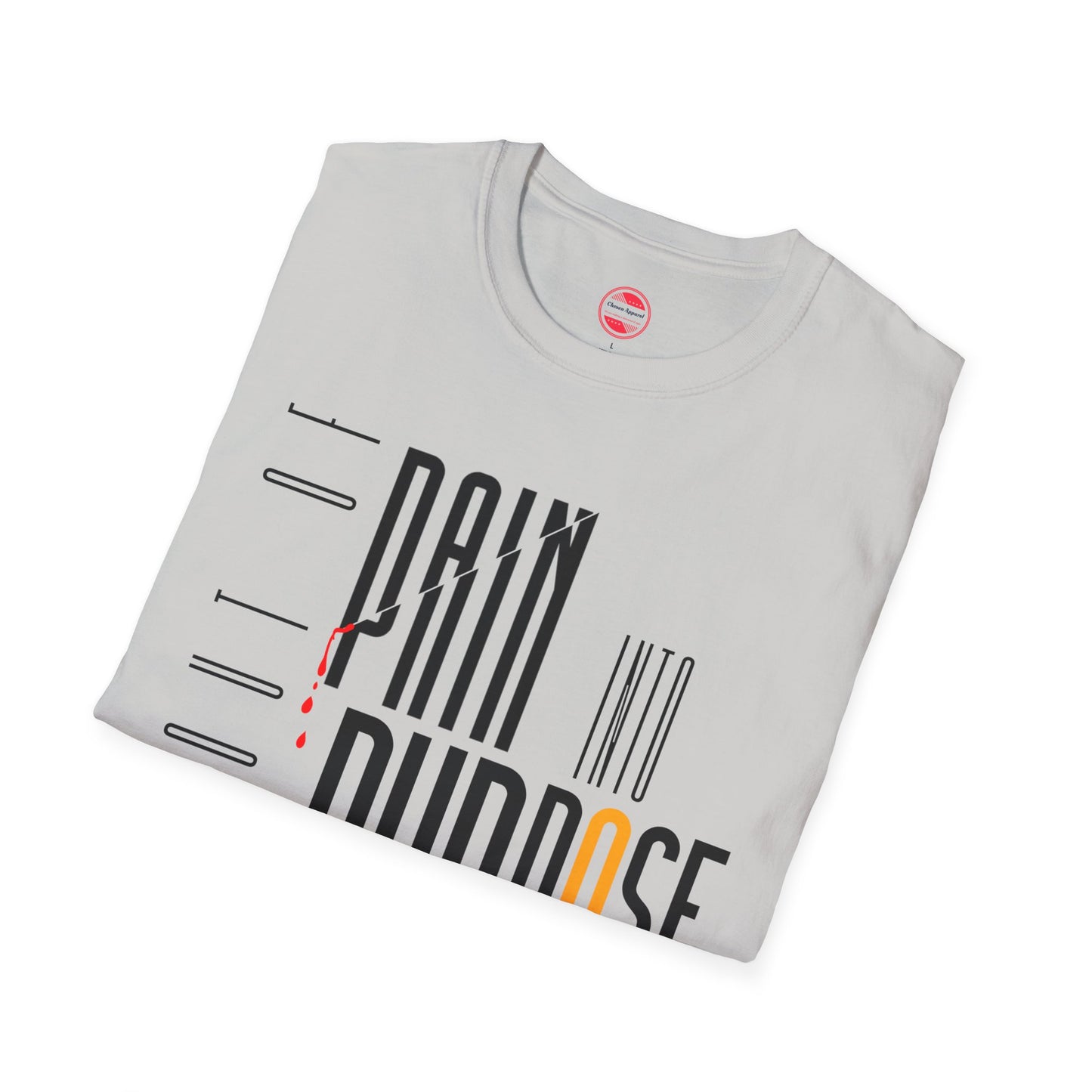 Women Softstyle T-Shirt - 'Out of Pain Into Purpose' Inspirational Tee
