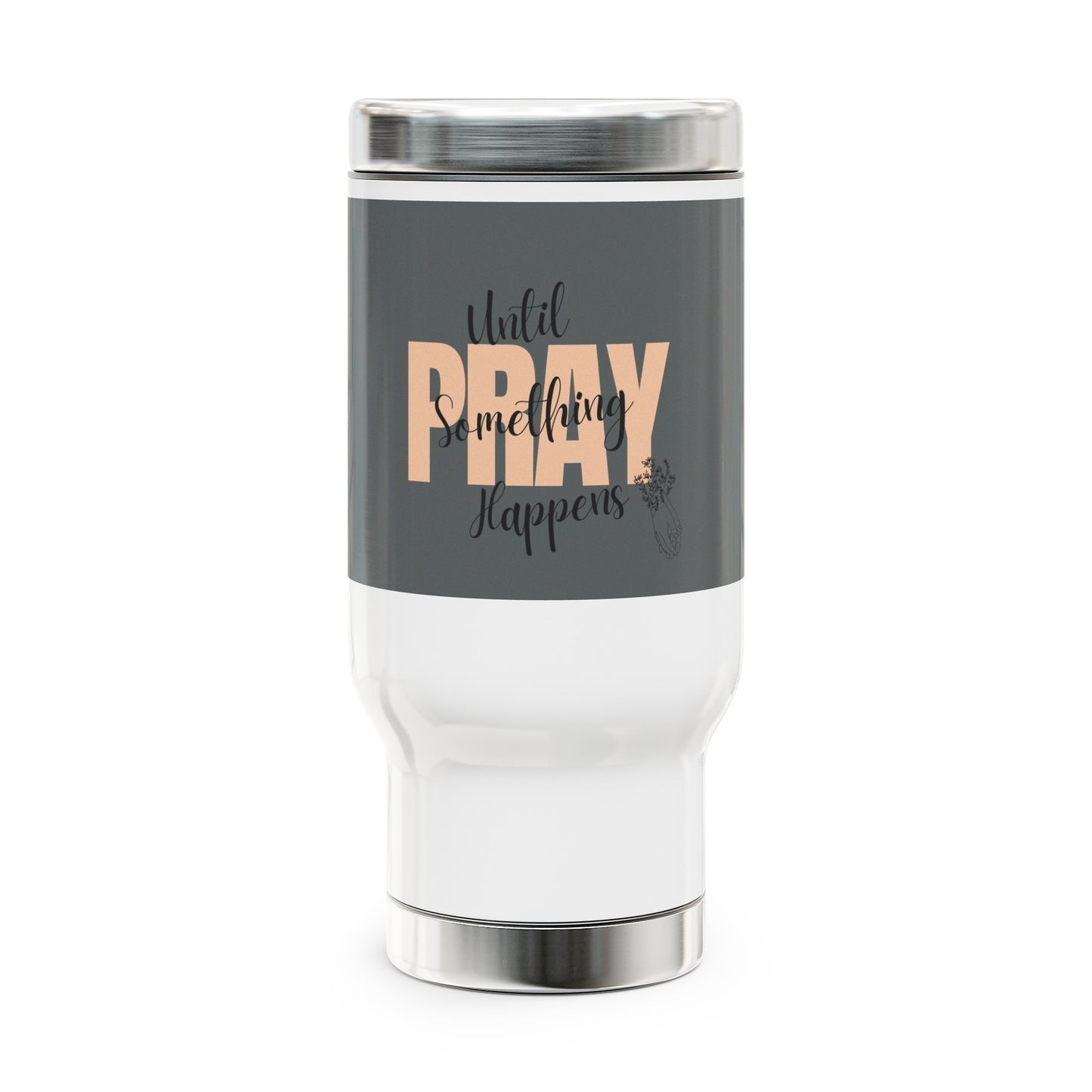 Stainless Steel Travel Mug with Handle, 14oz