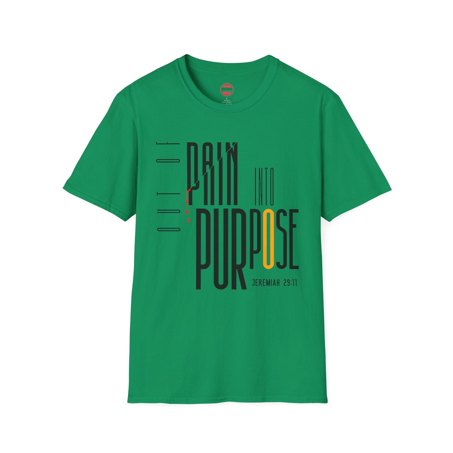 Women Softstyle T-Shirt - 'Out of Pain Into Purpose' Inspirational Tee