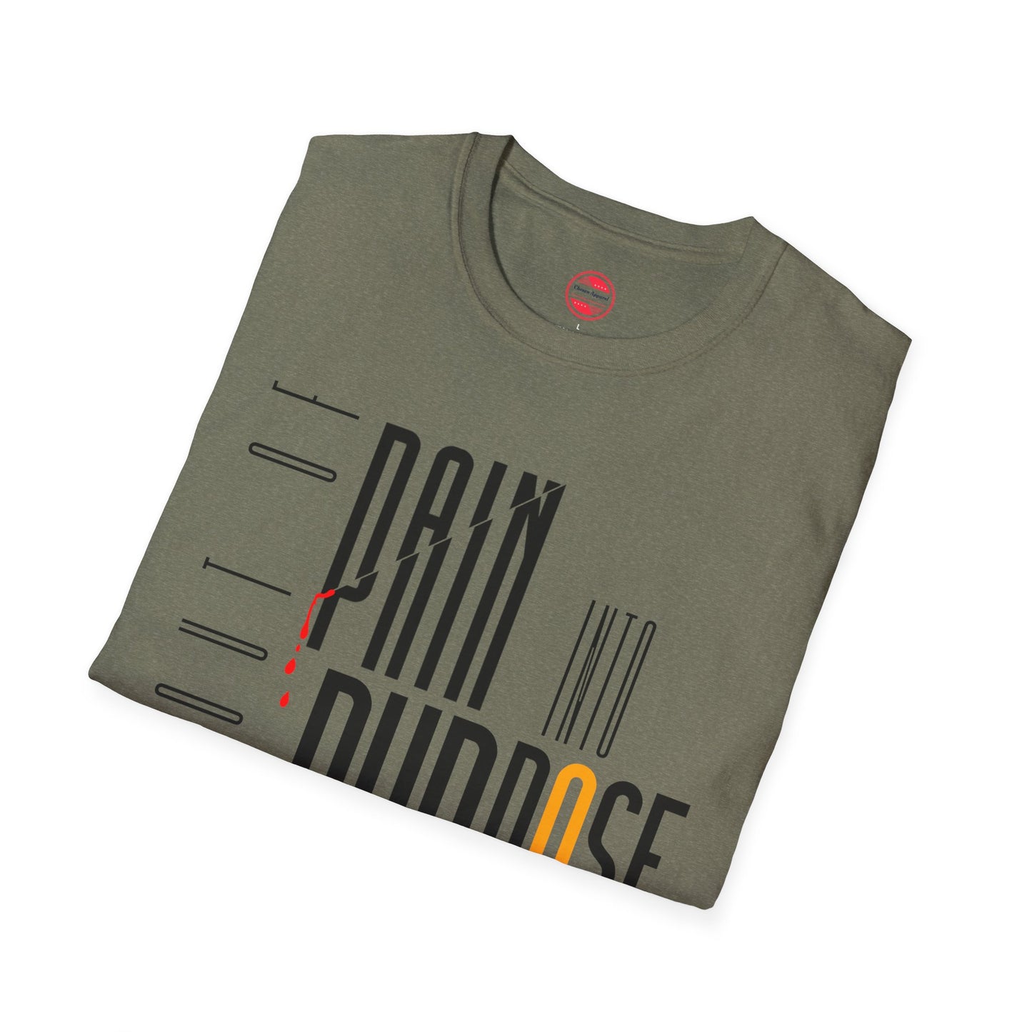 Women Softstyle T-Shirt - 'Out of Pain Into Purpose' Inspirational Tee
