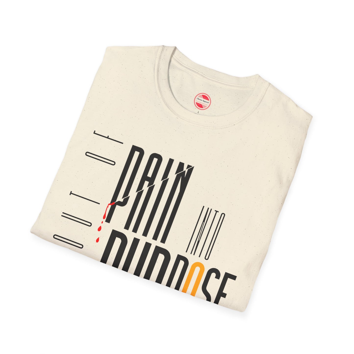 Women Softstyle T-Shirt - 'Out of Pain Into Purpose' Inspirational Tee