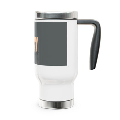 Stainless Steel Travel Mug with Handle, 14oz